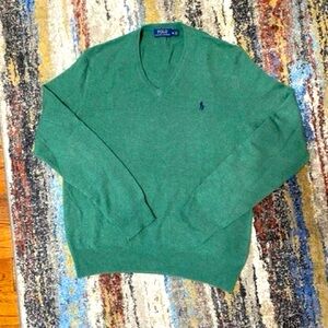 Polo by Ralph Lauren Green V-Neck Sweater